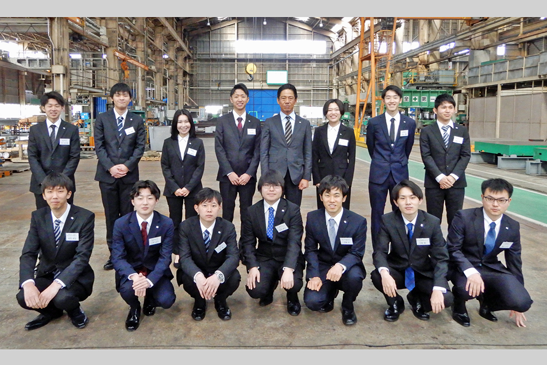 社長との記念撮影