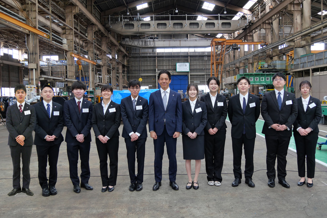 社長との集合写真