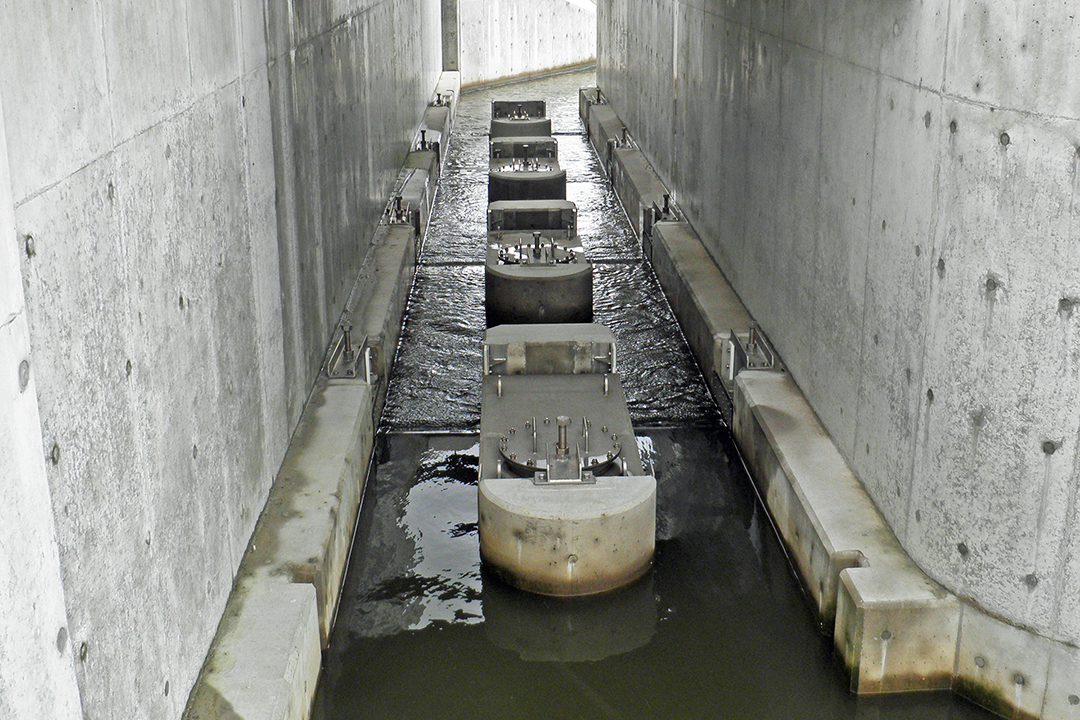 平田船川汐止堰魚道